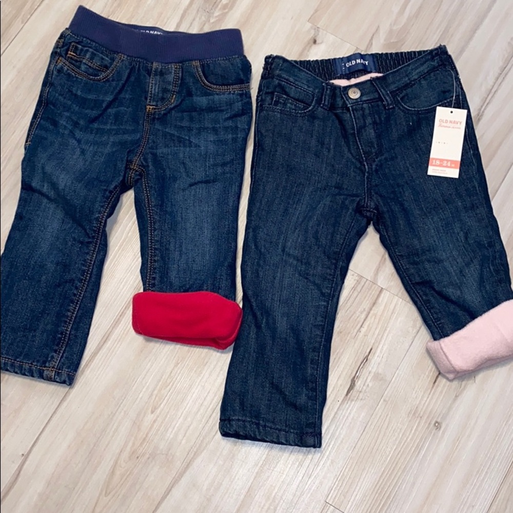Old Navy Girls Fleece Lined Jeans